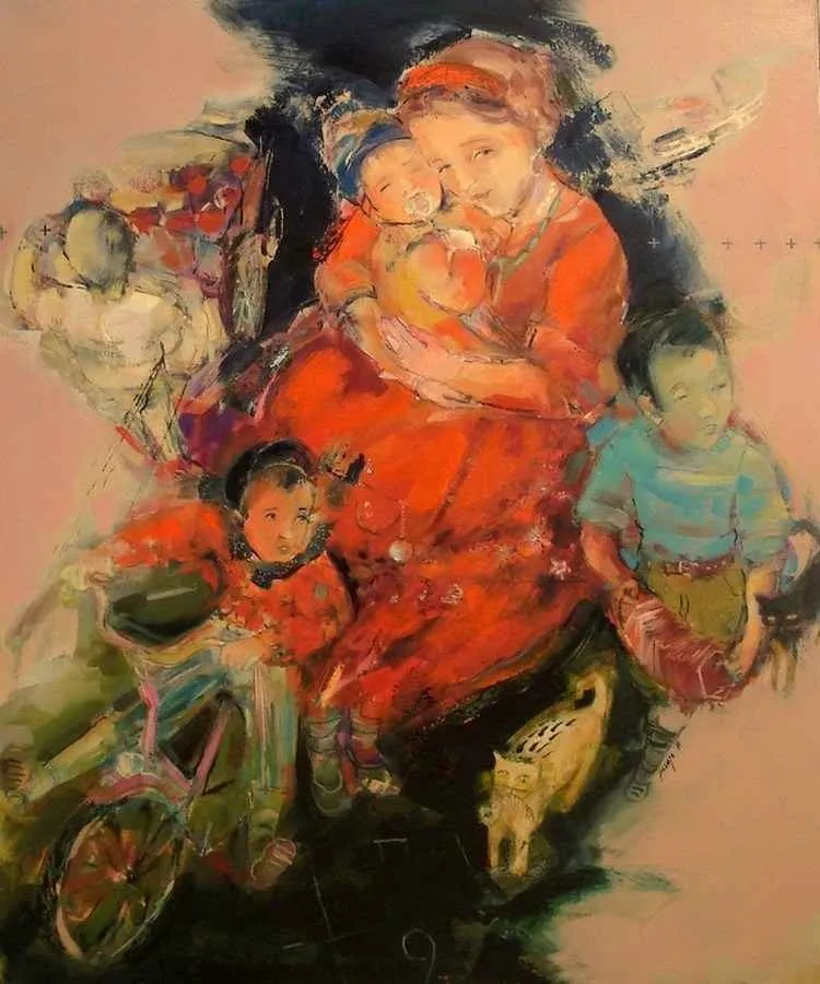 "Galatalılar" eseri PERUZE HAMURCU tarafından 2011 yılında 60x150 cm ölçülerinde Tuval üzeri yağlı boya tekniği ile yapılmıştır.