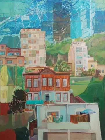 SELDA EREN — “İsimsiz”, 2012 "İsimsiz" eseri SELDA EREN tarafından 2012 yılında 120x90 cm ölçülerinde Tuval üzeri yağlı boya tekniği ile yapılmıştır.