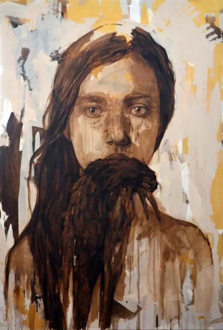 "isimsiz" eseri SEMA ÖCAL tarafından 2012 yılında 160x110 cm ölçülerinde Tuval üzeri yağlı boya tekniği ile yapılmıştır.