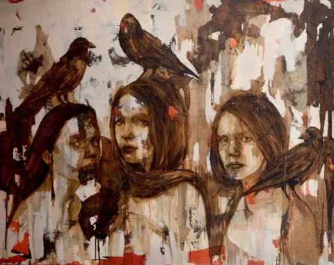 SEMA ÖCAL — “isimsiz”, 2012 "isimsiz" eseri SEMA ÖCAL tarafından 2012 yılında 150x190 cm ölçülerinde Tuval üzeri yağlı boya tekniği ile yapılmıştır.