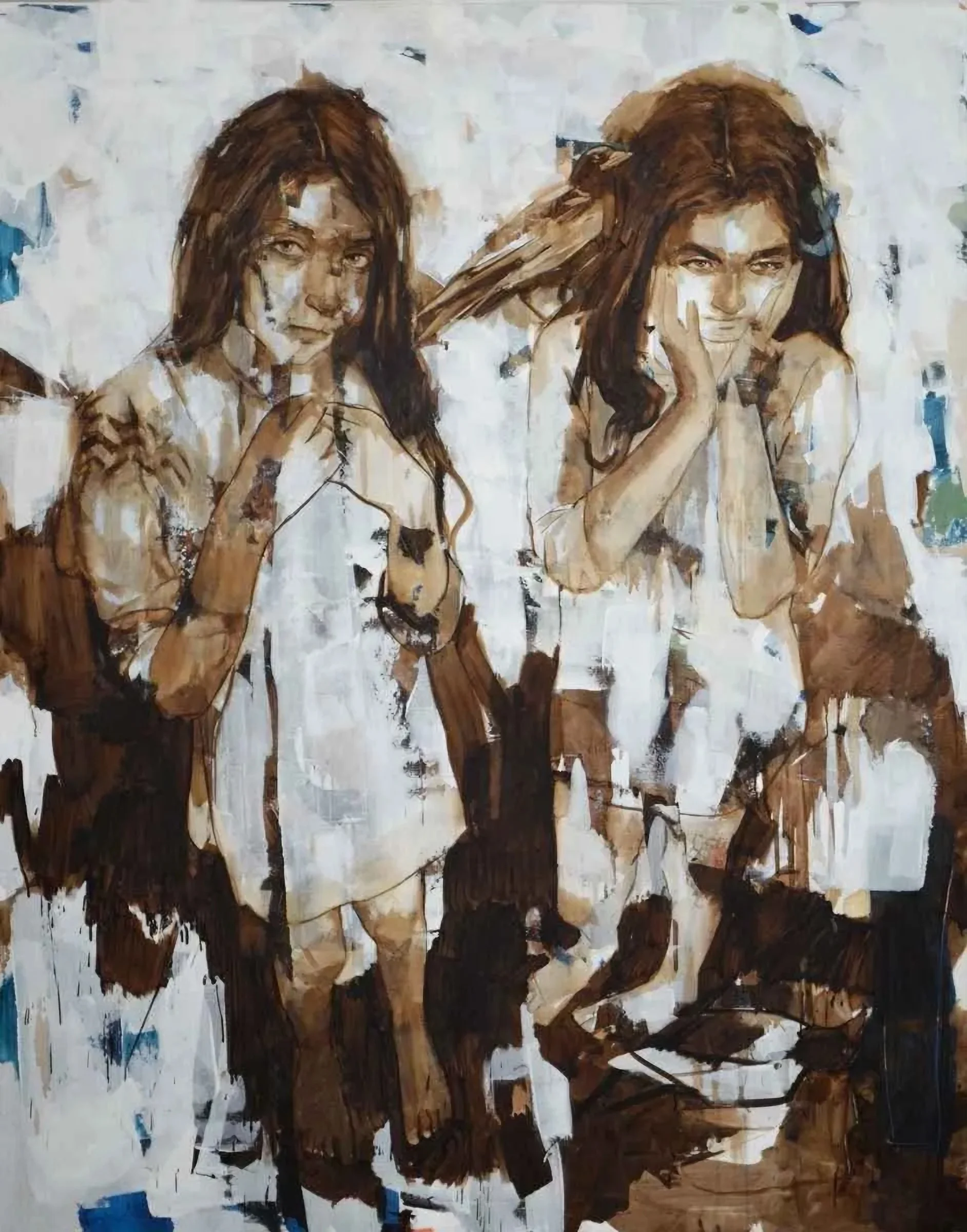 "isimsiz" eseri SEMA ÖCAL tarafından 2012 yılında 190x150 cm ölçülerinde Tuval üzeri yağlı boya tekniği ile yapılmıştır.