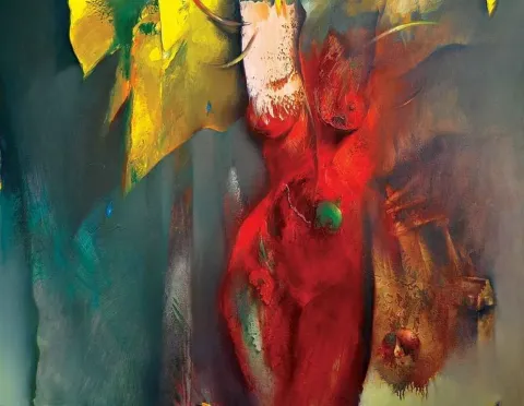 "isimsiz seri" eseri SERDAR LEBLEBİCİ tarafından 2011 yılında 114x146 cm ölçülerinde Tuval üzeri yağlı boya tekniği ile yapılmıştır.