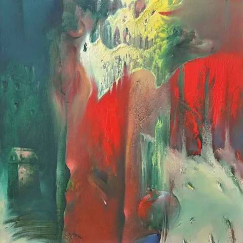 "isimsiz seri" eseri SERDAR LEBLEBİCİ tarafından 2011 yılında 50x50 cm ölçülerinde Tuval üzeri yağlı boya tekniği ile yapılmıştır.