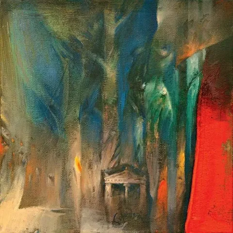 "isimsiz seri" eseri SERDAR LEBLEBİCİ tarafından 2011 yılında 20x20 cm ölçülerinde Tuval üzeri yağlı boya tekniği ile yapılmıştır.