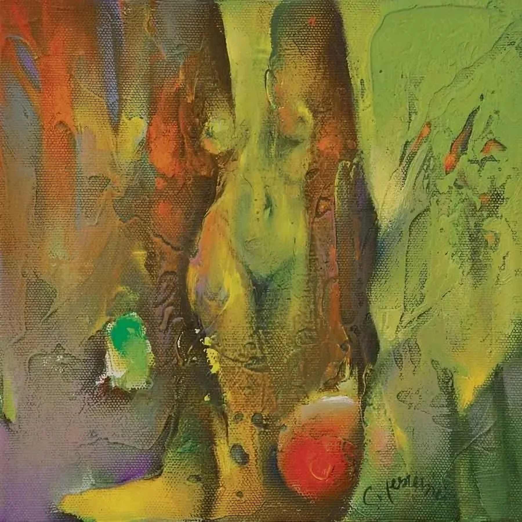 "isimsiz seri" eseri SERDAR LEBLEBİCİ tarafından 2011 yılında 20x20 cm ölçülerinde Tuval üzeri yağlı boya tekniği ile yapılmıştır.