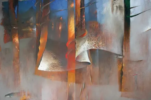 SERDAR LEBLEBİCİ — “isimsiz seri”, 2010 "isimsiz seri" eseri SERDAR LEBLEBİCİ tarafından 2010 yılında 100x77 cm ölçülerinde Tuval üzeri yağlı boya tekniği ile yapılmıştır.