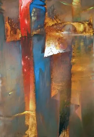 SERDAR LEBLEBİCİ — “gövdeler serisi”, 2010 "gövdeler serisi" eseri SERDAR LEBLEBİCİ tarafından 2010 yılında 100x70 cm ölçülerinde Tuval üzeri yağlı boya tekniği ile yapılmıştır.