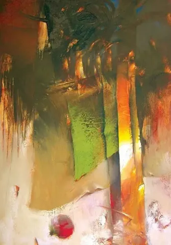 "gövdeler serisi" eseri SERDAR LEBLEBİCİ tarafından 2010 yılında 100x70 cm ölçülerinde Tuval üzeri yağlı boya tekniği ile yapılmıştır.