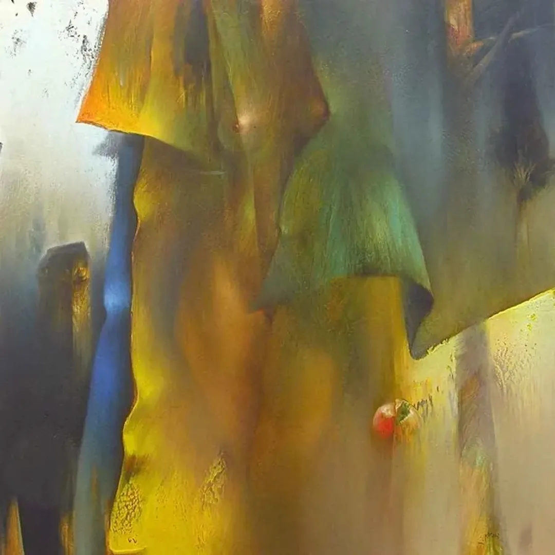 "isimsiz seri" eseri SERDAR LEBLEBİCİ tarafından 2011 yılında 90x120 cm ölçülerinde Tuval üzeri yağlı boya tekniği ile yapılmıştır.