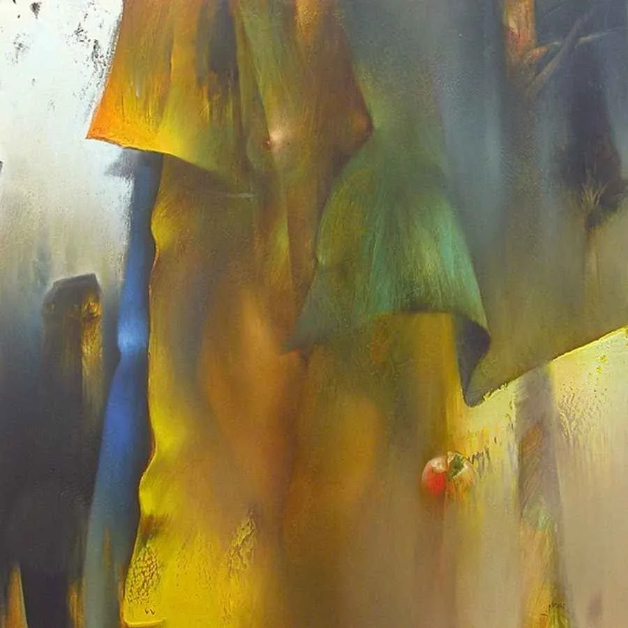 "isimsiz seri" eseri SERDAR LEBLEBİCİ tarafından 2011 yılında 90x120 cm ölçülerinde Tuval üzeri yağlı boya tekniği ile yapılmıştır.