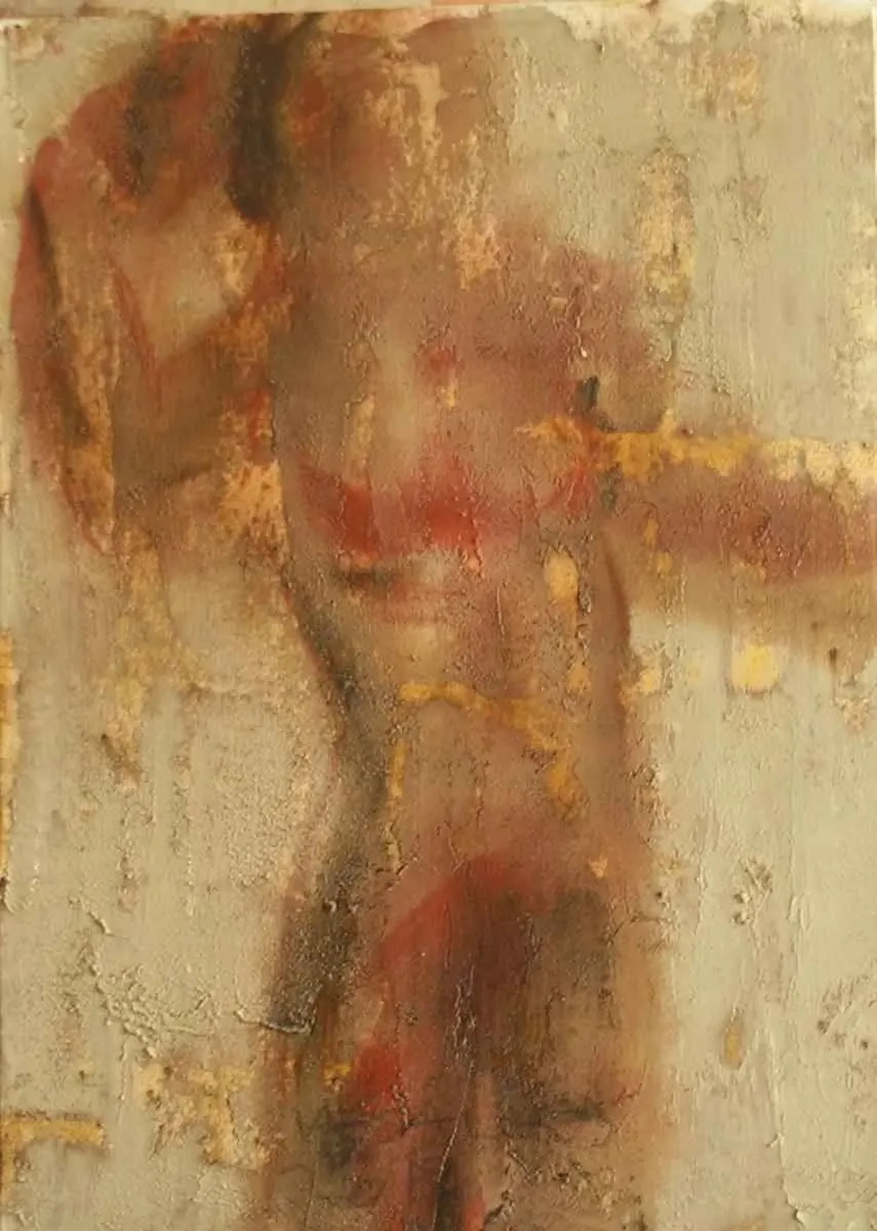 "isimsiz" eseri VEDAT ÖRS tarafından 2012 yılında 70x50 cm ölçülerinde Tuval üzeri karışık teknik tekniği ile yapılmıştır.