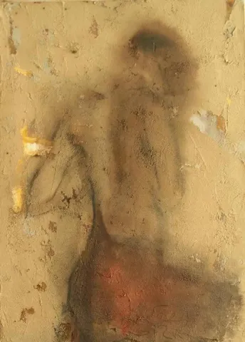 "isimsiz" eseri VEDAT ÖRS tarafından 2012 yılında 70x50 cm ölçülerinde Tuval üzeri karışık teknik tekniği ile yapılmıştır.