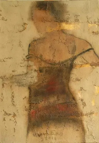 VEDAT ÖRS — “isimsiz”, 2012 "isimsiz" eseri VEDAT ÖRS tarafından 2012 yılında 70x50 cm ölçülerinde Tuval üzeri karışık teknik tekniği ile yapılmıştır.