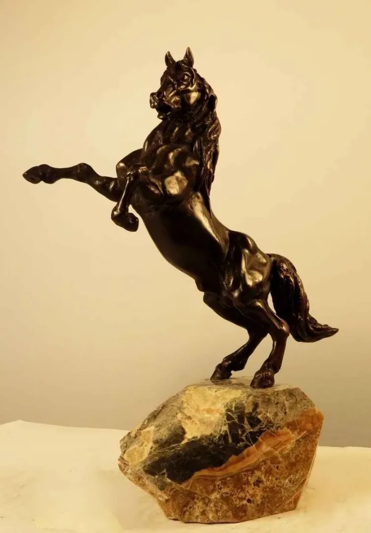 yakınlaştır "Free Horse" eseri ALEXANDER DAVİDOV tarafından 2013 yılında 35x12x23 cm ölçülerinde Bronz tekniği ile yapılmıştır.
