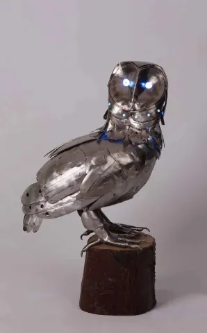 "Tyoto Alba" eseri ARİF ÇEKDERİ tarafından 2013 yılında 52x27x17 cm ölçülerinde Paslanmaz Çelik, Ahşap, Lamba tekniği ile yapılmıştır.