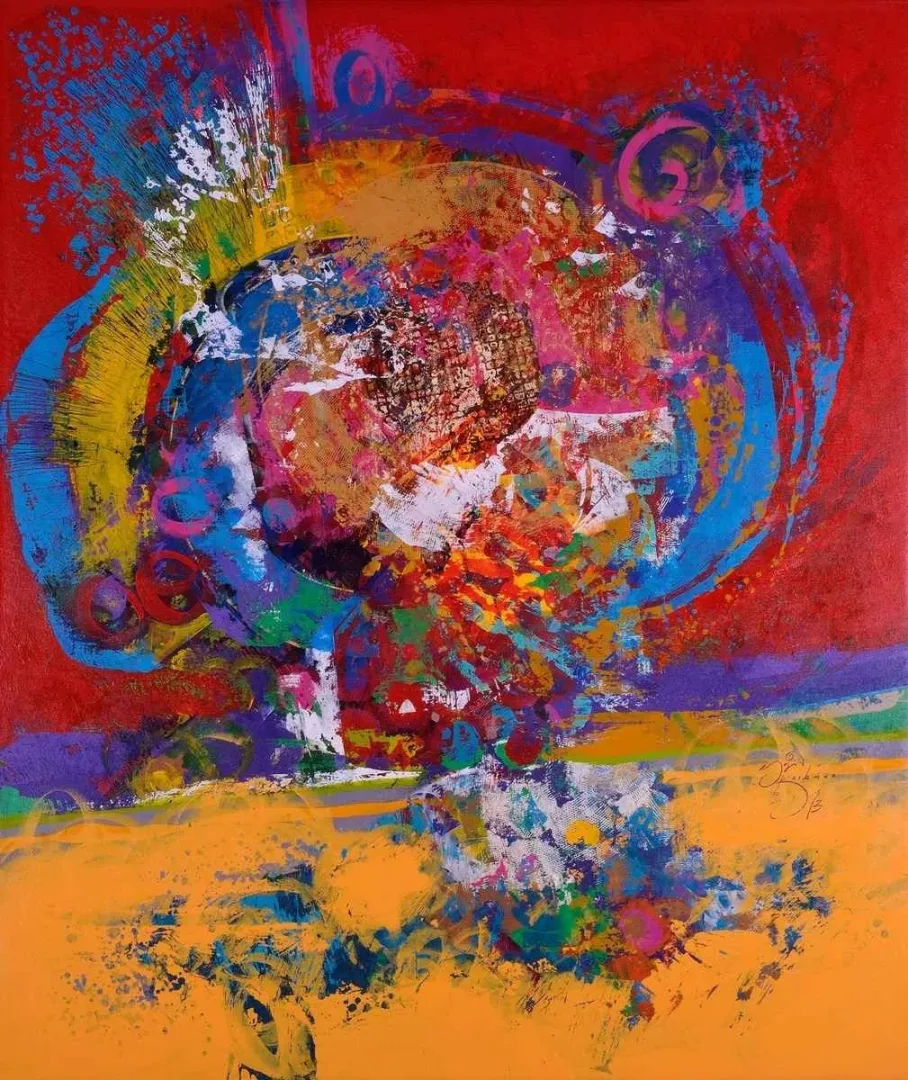 ENGİN KORKMAZ — “isimsiz”, 2013 "isimsiz" eseri ENGİN KORKMAZ tarafından 2013 yılında 150x126 cm ölçülerinde Tuval üzeri akrilik boya tekniği ile yapılmıştır.