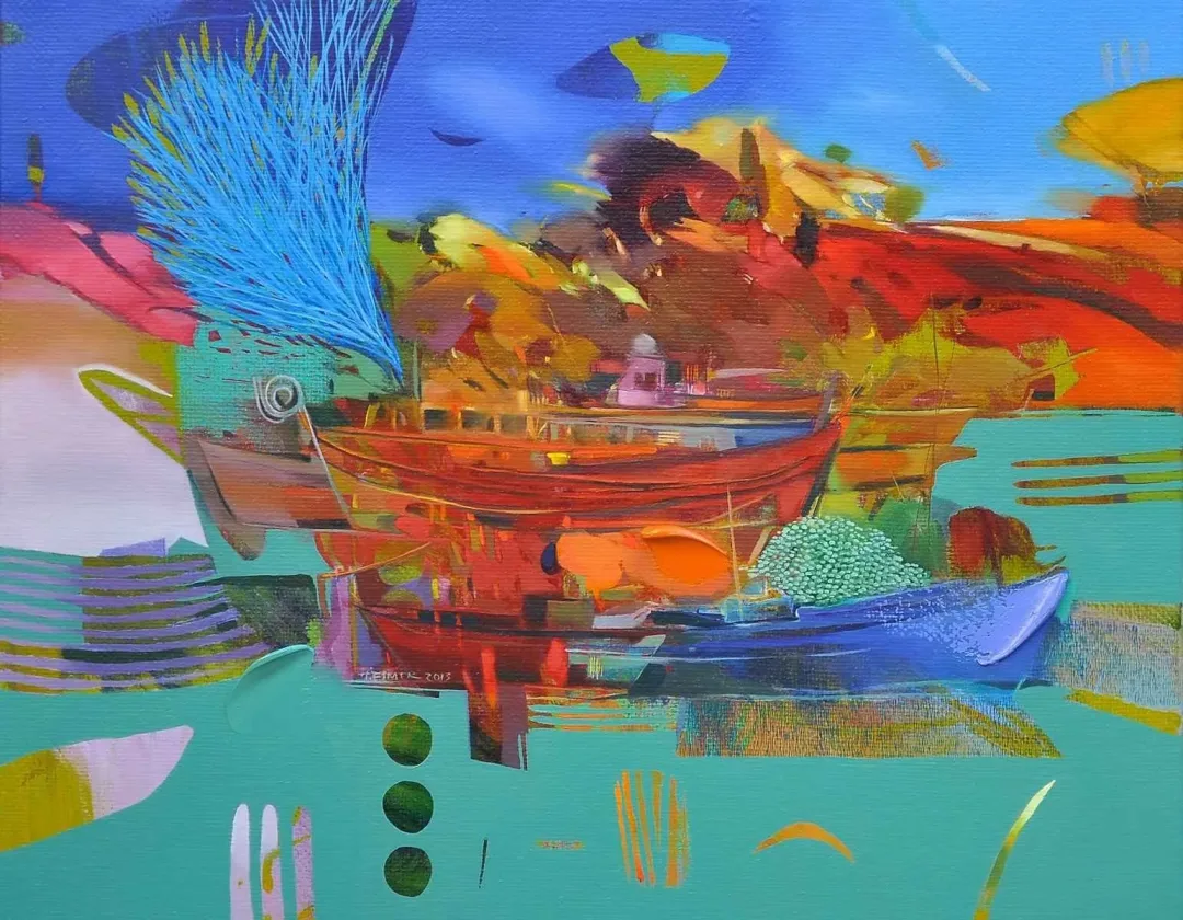 HAKAN ESMER — “isimsiz”, 2013 "isimsiz" eseri HAKAN ESMER tarafından 2013 yılında 40x50 cm ölçülerinde Tuval üzeri yağlı boya tekniği ile yapılmıştır.