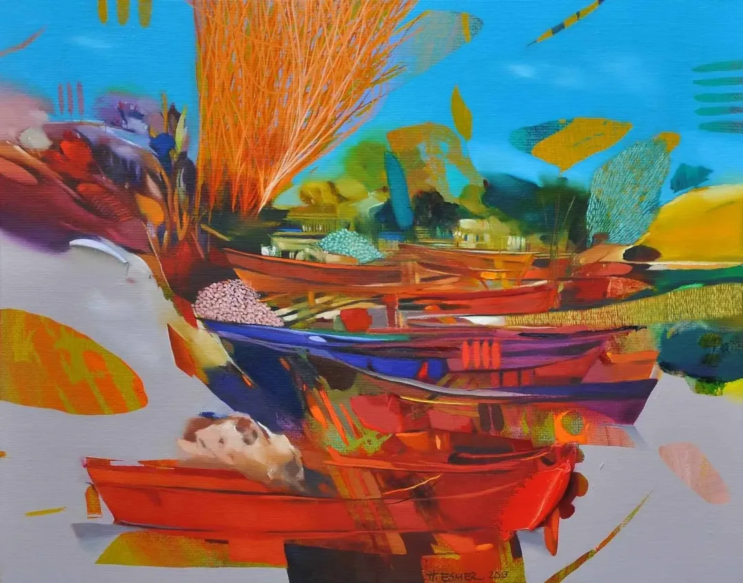 HAKAN ESMER — “isimsiz”, 2013 "isimsiz" eseri HAKAN ESMER tarafından 2013 yılında 40x50 cm ölçülerinde Tuval üzeri yağlı boya tekniği ile yapılmıştır.