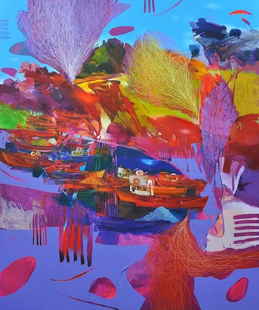 HAKAN ESMER — “isimsiz”, 2013 "isimsiz" eseri HAKAN ESMER tarafından 2013 yılında 150x126 cm ölçülerinde Tuval üzeri yağlı boya tekniği ile yapılmıştır.
