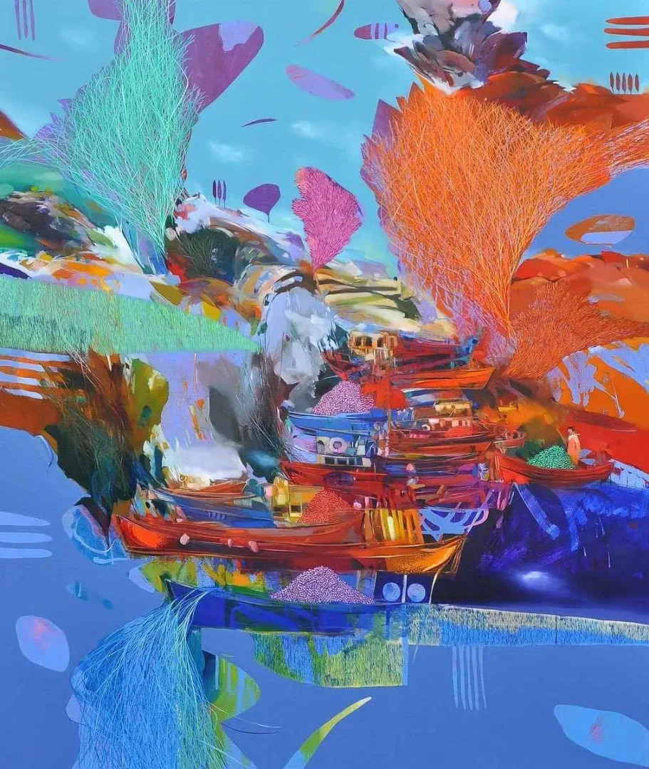 HAKAN ESMER — “isimsiz”, 2013 "isimsiz" eseri HAKAN ESMER tarafından 2013 yılında 150x126 cm ölçülerinde Tuval üzeri yağlı boya tekniği ile yapılmıştır.