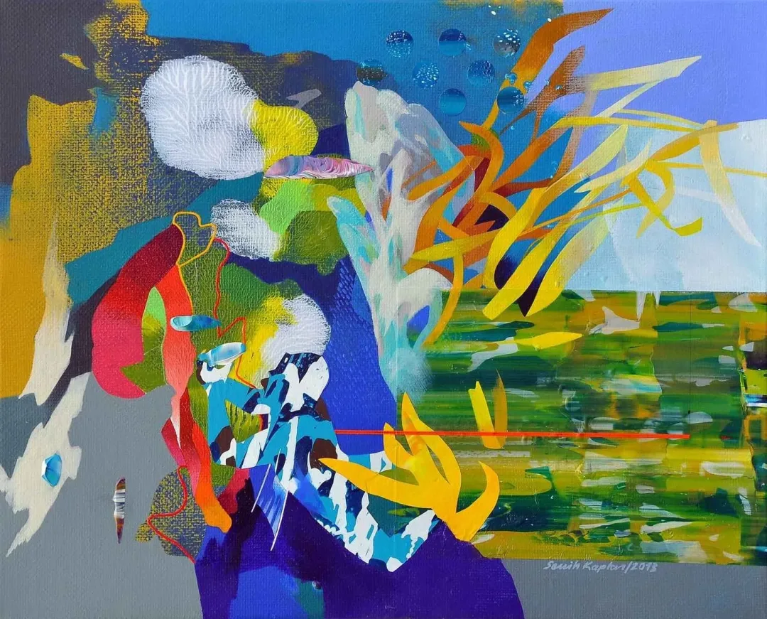"isimsiz" eseri SEMİH KAPLAN tarafından 2013 yılında 40x50 cm ölçülerinde Tuval üzeri akrilik boya tekniği ile yapılmıştır.