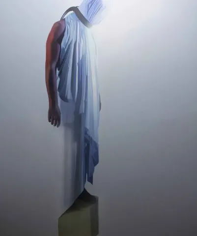 "isimsiz" eseri METİN KALKIZOĞLU tarafından 2013 yılında 150x126 cm ölçülerinde Tuval üzeri akrilik boya tekniği ile yapılmıştır.