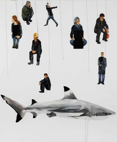 ARZU EŞ — “Balık Sırtı”, 2013 "Balık Sırtı" eseri ARZU EŞ tarafından 2013 yılında 100x120 cm ölçülerinde Tuval üzeri yağlı boya tekniği ile yapılmıştır.