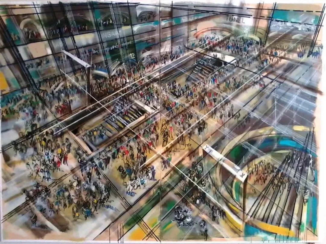 yakınlaştır "Arayüz" eseri AYHAN ÇETİN tarafından 2012 yılında 150x200 cm ölçülerinde Tuval üzeri karışık teknik tekniği ile yapılmıştır.