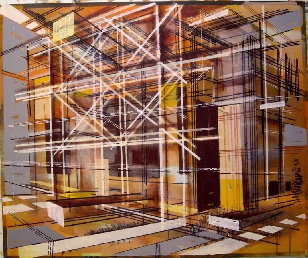yakınlaştır "İnşaat" eseri AYHAN ÇETİN tarafından 2012 yılında 100x120 cm ölçülerinde Tuval üzeri karışık teknik tekniği ile yapılmıştır.