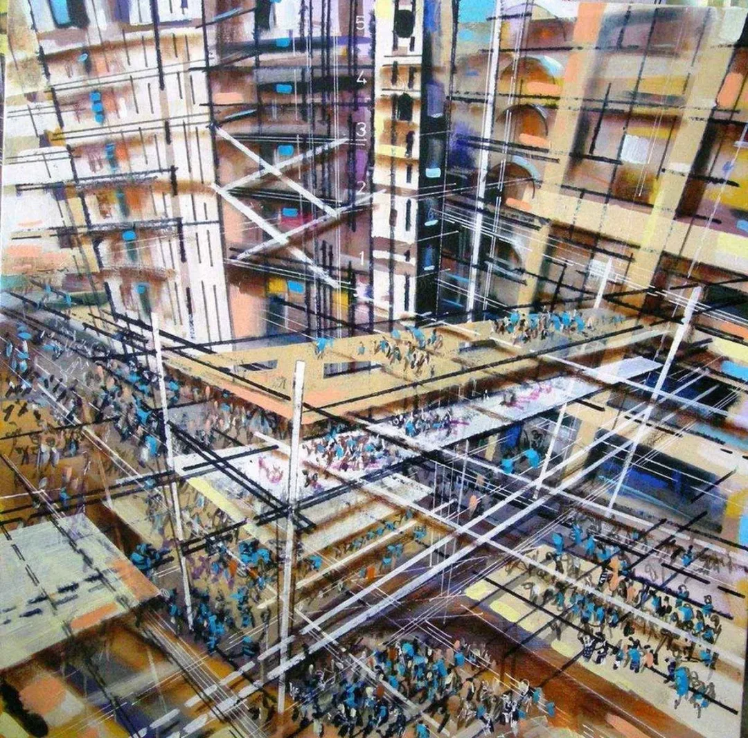 yakınlaştır "İskele" eseri AYHAN ÇETİN tarafından 2013 yılında 100x100 cm ölçülerinde Tuval üzeri karışık teknik tekniği ile yapılmıştır.