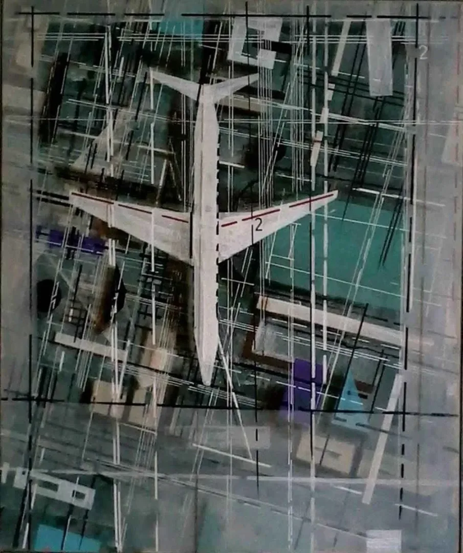 yakınlaştır "Rota" eseri AYHAN ÇETİN tarafından 2013 yılında 110x90 cm ölçülerinde Tuval üzeri akrilik boya tekniği ile yapılmıştır.