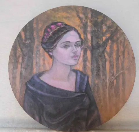 "Bakış" eseri CELALETTİN TANDOĞDU tarafından 2013 yılında 25x25 cm ölçülerinde Tuval üzeri yağlı boya tekniği ile yapılmıştır.