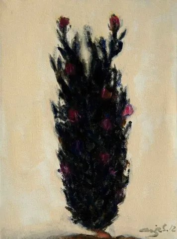 "İsimsiz" eseri CENGİZ SAVAŞ tarafından 2012 yılında 40x30 cm ölçülerinde Tuval üzeri akrilik boya tekniği ile yapılmıştır.