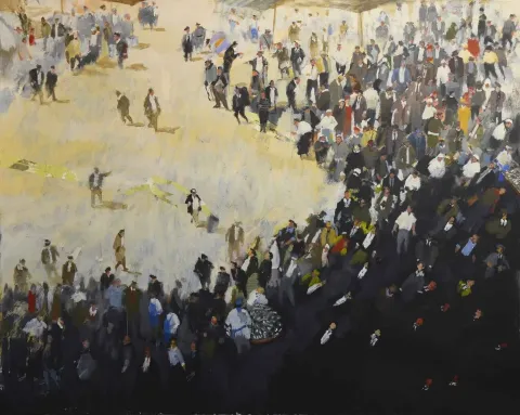 DERYA ÜLKER — “Deli Islığı”, 2012 "Deli Islığı" eseri DERYA ÜLKER tarafından 2012 yılında 140x175 cm ölçülerinde Tuval üzeri akrilik boya tekniği ile yapılmıştır.