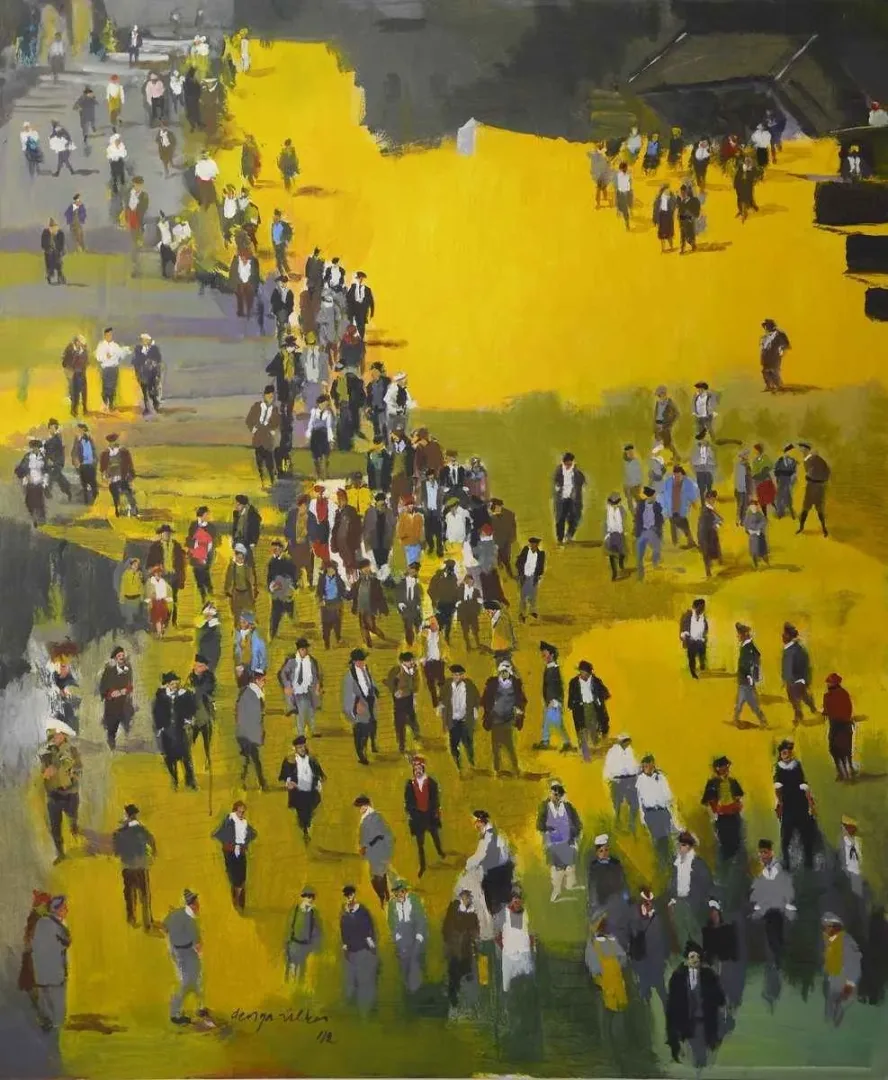 "Sarı Sayfalar - Merdivenli Kompozisyon" eseri DERYA ÜLKER tarafından 2012 yılında 140x116 cm ölçülerinde Tuval üzeri akrilik boya tekniği ile yapılmıştır.