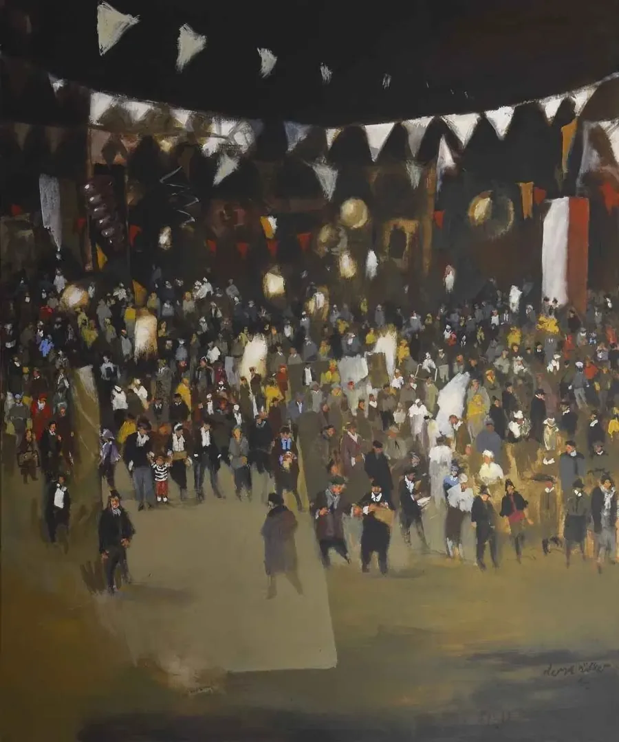 "Şubat Yolcuları" eseri DERYA ÜLKER tarafından 2012 yılında 140x116 cm ölçülerinde Tuval üzeri akrilik boya tekniği ile yapılmıştır.