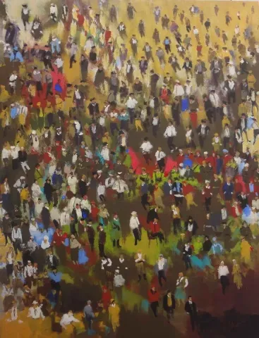 DERYA ÜLKER — “Tefrika”, 2012 "Tefrika" eseri DERYA ÜLKER tarafından 2012 yılında 116x89 cm ölçülerinde Tuval üzeri akrilik boya tekniği ile yapılmıştır.