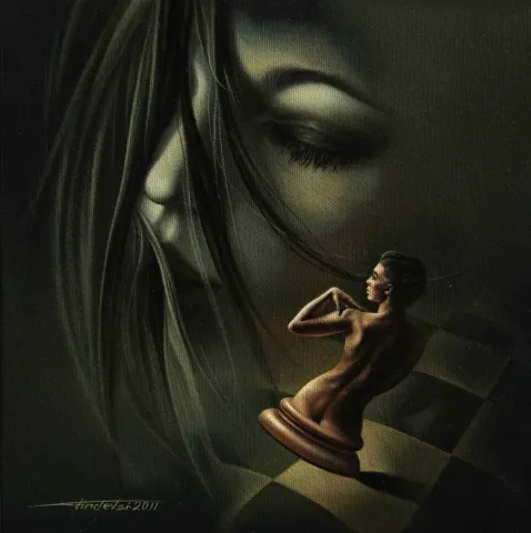 FİRDEVSİ FEYZULLAH — “Zafer”, 2011 "Zafer" eseri FİRDEVSİ FEYZULLAH tarafından 2011 yılında 26x26 cm ölçülerinde Tuval üzeri yağlı boya tekniği ile yapılmıştır.