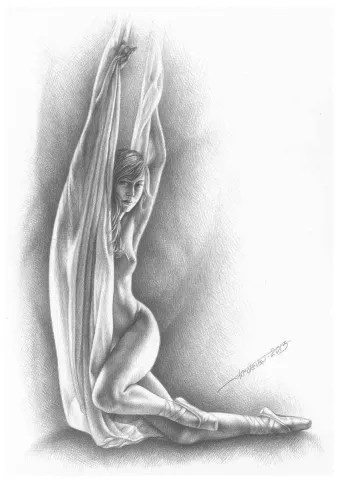 FİRDEVSİ FEYZULLAH — “isimsiz”, 2013 "isimsiz" eseri FİRDEVSİ FEYZULLAH tarafından 2013 yılında 21x30 cm ölçülerinde Karakalem tekniği ile yapılmıştır.