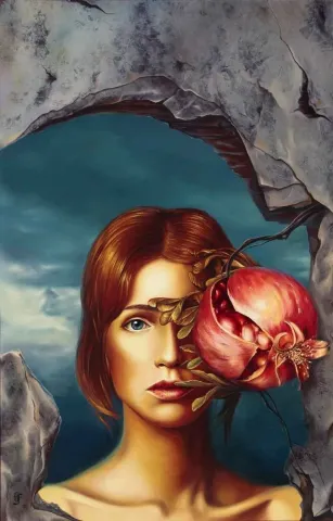 HÜSEYİN FEYZULLAH — “Persephone”, 2013 "Persephone" eseri HÜSEYİN FEYZULLAH tarafından 2013 yılında 145x95 cm ölçülerinde Tuval üzeri yağlı boya tekniği ile yapılmıştır.