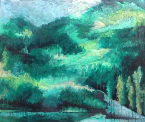 NURHİLAL HARSA — “isimsiz”, 2013 "isimsiz" eseri NURHİLAL HARSA tarafından 2013 yılında 72x93 cm ölçülerinde Tuval üzeri yağlı boya tekniği ile yapılmıştır.