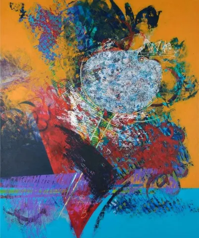 "isimsiz" eseri ENGİN KORKMAZ tarafından 2013 yılında 140x116 cm ölçülerinde Tuval üzeri yağlı boya tekniği ile yapılmıştır.