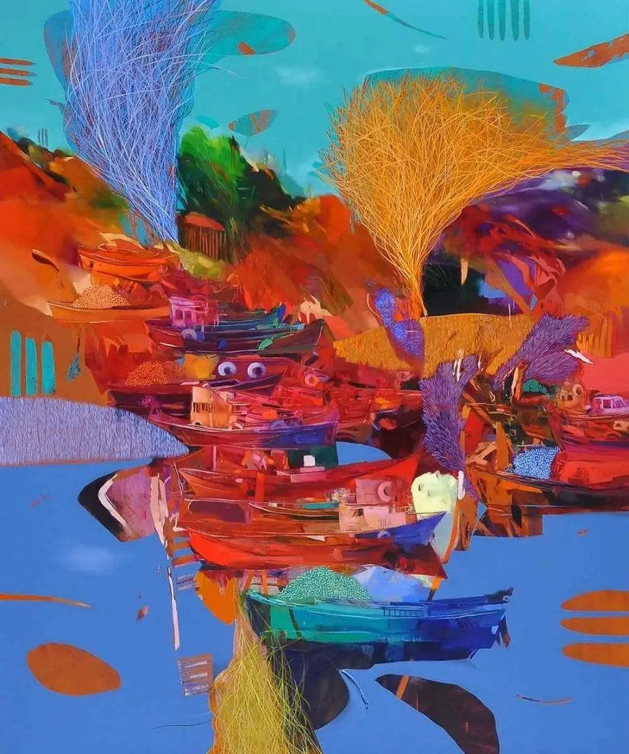HAKAN ESMER — “isimsiz”, 2013 "isimsiz" eseri HAKAN ESMER tarafından 2013 yılında 140x116 cm ölçülerinde Tuval üzeri yağlı boya tekniği ile yapılmıştır.