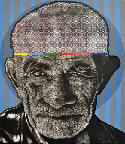 "isimsiz" eseri KADİR AKYOL tarafından 2013 yılında 140x116 cm ölçülerinde Tuval üzeri yağlı boya tekniği ile yapılmıştır.