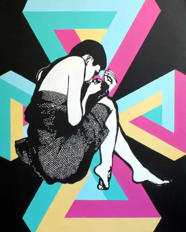 "isimsiz" eseri NURDAN LİKOS tarafından 2013 yılında 93x72 cm ölçülerinde Tuval üzeri yağlı boya tekniği ile yapılmıştır.