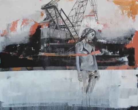 ŞAHİN DEMİR — “isimsiz”, 2013 "isimsiz" eseri ŞAHİN DEMİR tarafından 2013 yılında 116x140 cm ölçülerinde Tuval üzeri yağlı boya tekniği ile yapılmıştır.