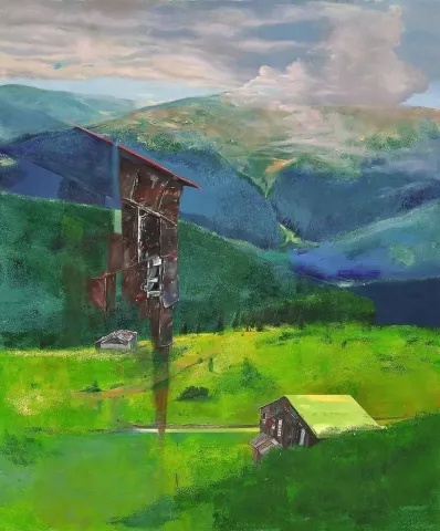 ÜMİT TÜRK — “isimsiz”, 2013 "isimsiz" eseri ÜMİT TÜRK tarafından 2013 yılında 140x116 cm ölçülerinde Tuval üzeri yağlı boya tekniği ile yapılmıştır.