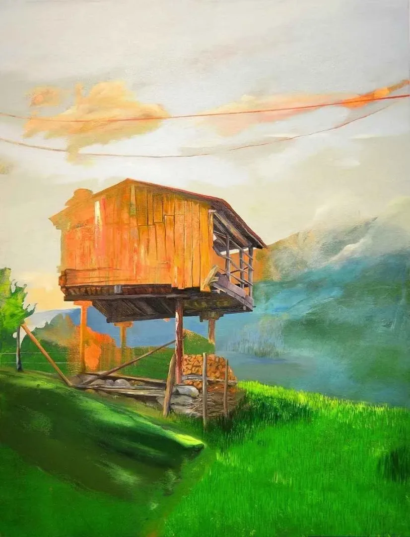 "isimsiz" eseri ÜMİT TÜRK tarafından 2013 yılında 93x72 cm ölçülerinde Tuval üzeri yağlı boya tekniği ile yapılmıştır.