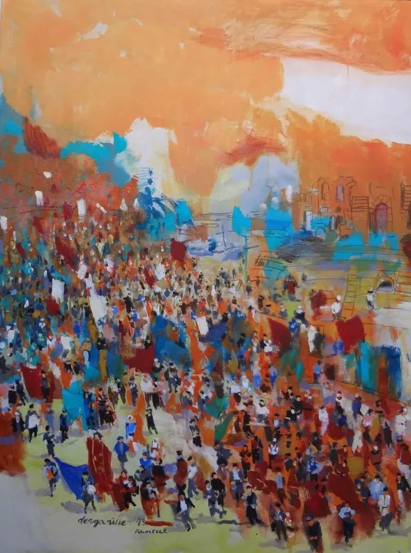 "İzlenimyorum - Tunus" eseri DERYA ÜLKER tarafından 2013 yılında 120x90 cm ölçülerinde Tuval üzeri akrilik boya tekniği ile yapılmıştır.