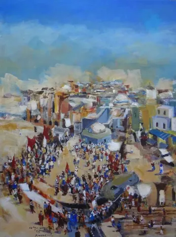 DERYA ÜLKER — “İzlenimyorum - Tunus”, 2013 "İzlenimyorum - Tunus" eseri DERYA ÜLKER tarafından 2013 yılında 120x90 cm ölçülerinde Tuval üzeri akrilik boya tekniği ile yapılmıştır.